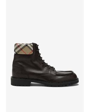 Burberry Leather Amphibian Rogue Boots - Black