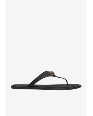 Versace Alia Medusa Rubber Thong Sandals - White