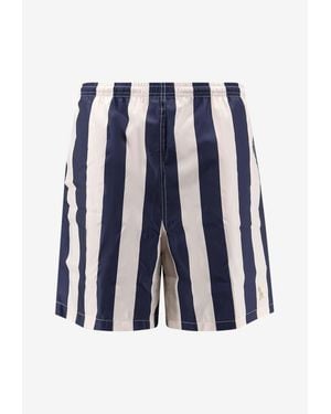 Ami Paris Striped Swim Shorts - Blue