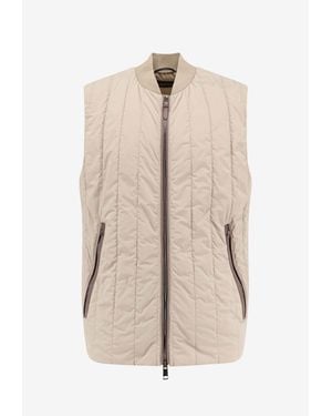 BOSS Padded Zip-Up Vest - Natural