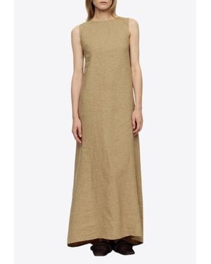Ruohan Auma Linen Maxi Dress - Natural