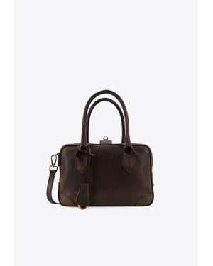 Golden Goose Vita Vintage Leather Shoulder Bag - Black