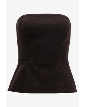 P.A.R.O.S.H. Clalu Knit Bustier Top - Black
