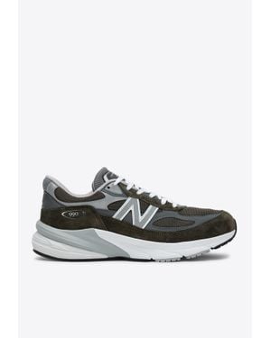 New Balance 990V6 Suede Low-Top Sneakers - Green