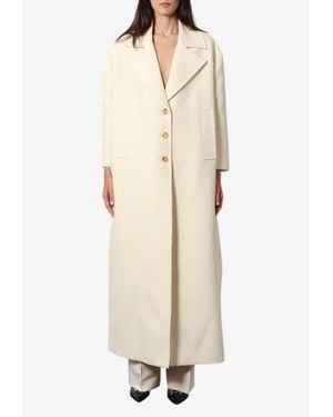 コート Gucci Wool And Silk Crepe Coat With All-Over Gg Motif Gucci Wool And Silk Crepe Coat With All-over Gg Motif | ModeSens