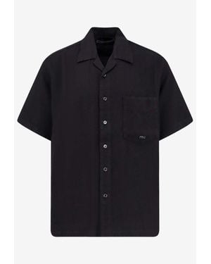 Massimo Osti Studio Bowling Buttoned Shirt - Black