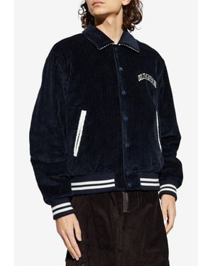 Dolce & Gabbana Embroidered Corduroy Jacket - Blue