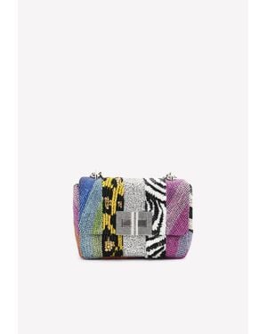 Tom Ford Natalia Patchwork Crystal-Embellished Shoulder Bag - Multicolor