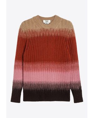 Fendi Mohair Wool Degrade Sweater - Red