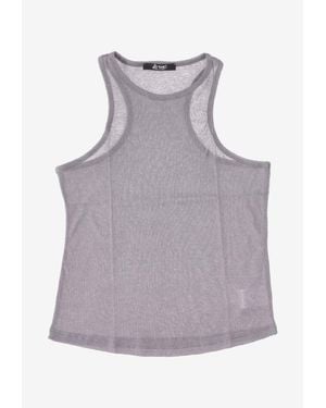 LA ROSE Essential Mesh Tank Top - Purple