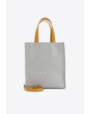 Marni Mini Museo Soft Tote Bag - Grey