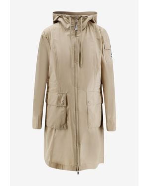 Moncler Laerte Zip-Up Parka - Natural