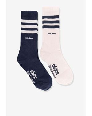 adidas X Wales Bonner Signature Stripes Logo Socks - Blue