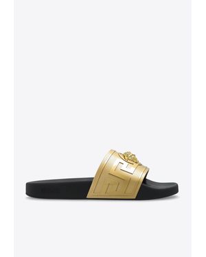Versace La Medusa Pool Sliders - White