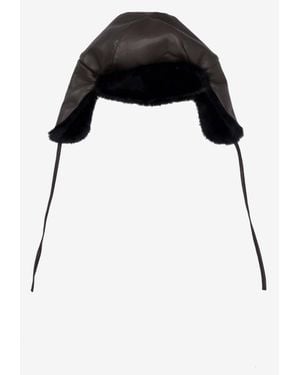 P.A.R.O.S.H. Faux-Fur Trapper Hat - Black