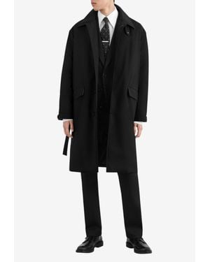 Dolce & Gabbana Single-Breasted Trench Coat - Black