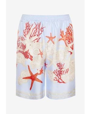 Versace Barocco Sea Silk Shorts - White