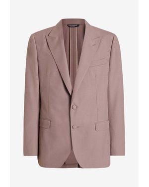 Dolce & Gabbana Single-Breasted Wool Jacket - Pink