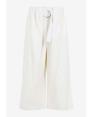 Loewe Cropped Wide Pants - White