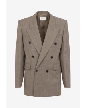 Saint Laurent Tailored Wool Blazer - Brown