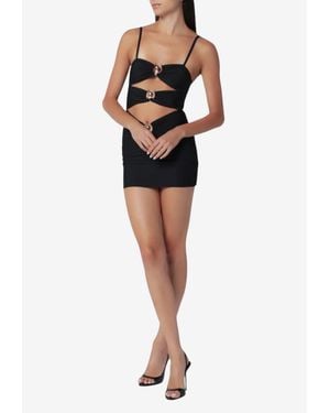 Christopher Esber Orbit Piercing Mini Dress - Black