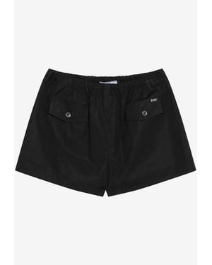 Prada Elasticated Poplin Shorts - Black