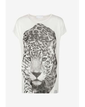 Stella McCartney Leopard Print T-Shirt - White