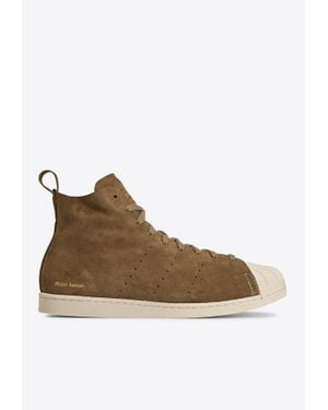 adidas Originals Wales Bonner Superstar Hi Perforated Suede High-top Sneakers - Brown