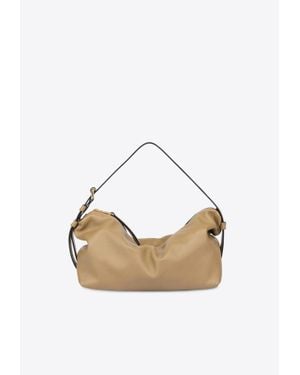 Moschino Tie Me Nappa Leather Hobo Bag - White