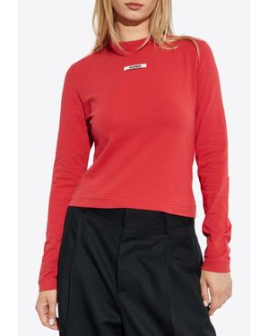 Jacquemus Gros Grain Long-Sleeved T-Shirt - Red