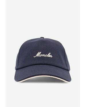 Moncler Signature Logo Baseball Cap - Blue