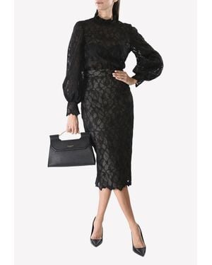 Rachel Gilbert Luella Lace Midi Skirt - Black