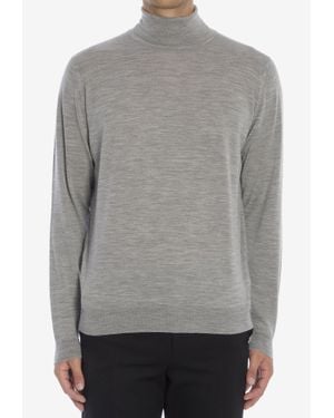 John Smedley Cherwell Wool Turtleneck Sweater - Gray