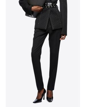 The Attico Tailored Slim Trousers - Black