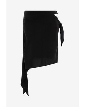 Courreges Asymmetrical Midi Skirt - Black