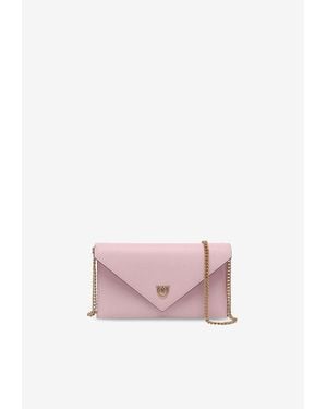 Pinko Small Love Birds Envelope Clutch Bag - Pink