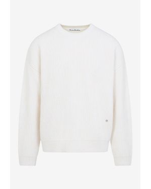 Acne Studios Ribbed Cashmere Sweater - White