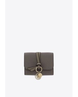 Chloé Small Alphabet Tri-Fold Wallet - Grey