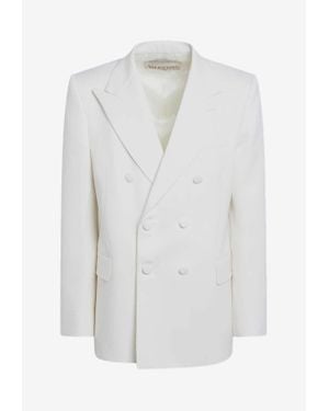 Valentino Double-Breasted Blazer - White