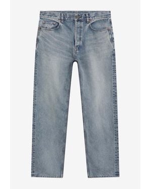 Saint Laurent Mick Long Washed Jeans - Blue