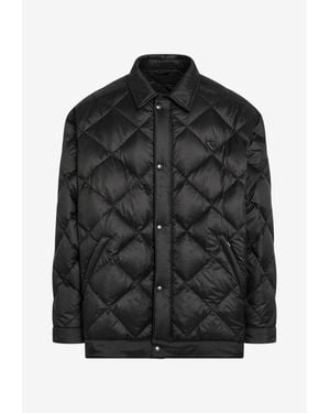 Prada Quilted Buttoned Jacket - Black
