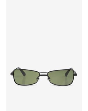 Jacquemus Statzione Rectangular Sunglasses - Green
