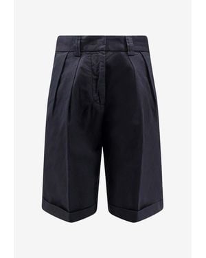 Aspesi Bermuda Buttoned Shorts - Blue