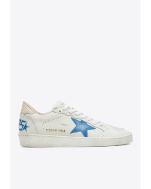 Golden Goose Ballstar Leather Low-Top Sneakers - Blue