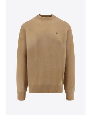 Burberry Ekd Cashmere Sweater - Natural