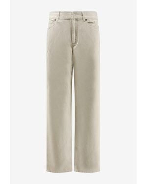 Fendi Casual Straight-Leg Trousers - Natural