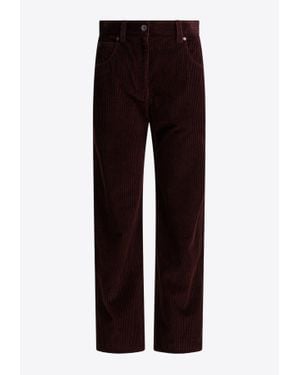 Brunello Cucinelli Five-Pocket Corduroy Pants - Red