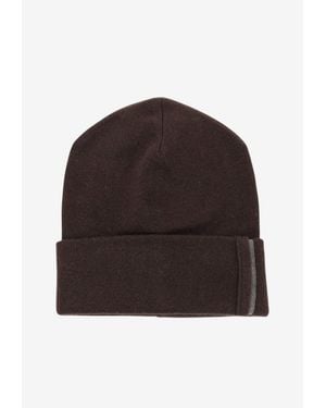 Brunello Cucinelli Monili Ribbed Beanie - Brown