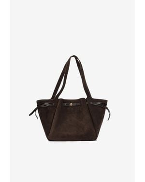 Tory Burch Romy Suede Tote Bag - Brown