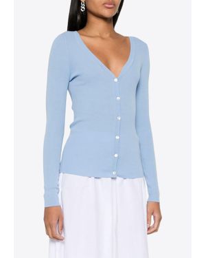 P.A.R.O.S.H. Ribbed Knit Cardigan - Blue